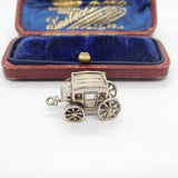 Sterling Silver Traditional Carriage Charm Pendant Vintage c1970