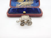 Sterling Silver Traditional Carriage Charm Pendant Vintage c1970