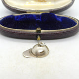 Sterling Silver Jockey's Riding Hat Charm Pendant Vintage c1970