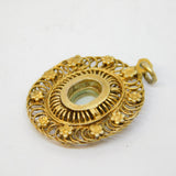 18th Century Spanish Colonial Cannetille Silver Gilt Locket Pendant Antique