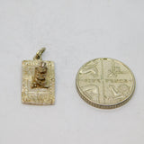 Sterling Silver Figure Sat On Rug Charm Pendant Vintage c1970