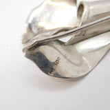 Art Nouveau Style Sterling Silver Floral Dress Brooch Vintage 1981 London