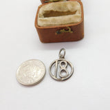 Sterling Silver 18th Birthday Charm Pendant Vintage c1970