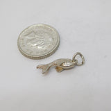 Sterling Silver Fish Charm Pendant Vintage c1970s
