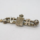 Queen Victorian Sterling Silver Diamond Jubilee Celebration Brooch Antique