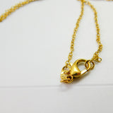 Gold on Sterling Silver Carved Natural Amethyst Scent Bottle Necklace VIntage