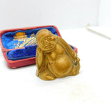 Chinese Gilded Wooden Buddha Ornament Figure Vintage c1970