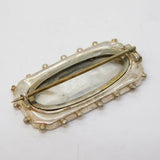 Victorian Sterling Silver Lucky Horseshoe Sweetheart Brooch Antique 1886