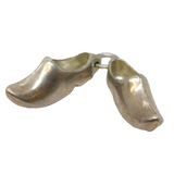 Sterling Silver Pair of Dutch Clogs Charm Pendant Vintage c1970