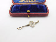 Sterling Silver 21st Birthday Key Charm Pendant Vintage c1970