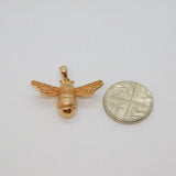 Rose-Gold On Sterling Silver Bumble Bee Studio Charm Pendant Modern c2010s