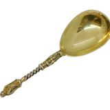 Victorian Sterling Silver Gilt Apostle Tea Caddy Spoon Antique 1868 London