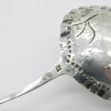 19th Century Dutch Sterling Silver Cow & Milkmaid Pattern Caddy Spoon Antique