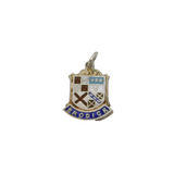 Sterling Silver Brodick Enamel Souvenir Charm Pendant Vintage c1970