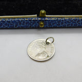 Sterling Silver Threepence Queen Victoria Charm Pendant Vintage 1897