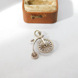 Sterling Silver Pennyfarthing Bicycle by Nuvo Charm Pendant Vintage c1970