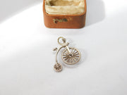 Sterling Silver Pennyfarthing Bicycle by Nuvo Charm Pendant Vintage c1970