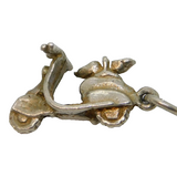 Sterling Silver Moped Scooter Charm Pendant Vintage c1970