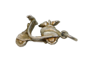 Sterling Silver Moped Scooter Charm Pendant Vintage c1970