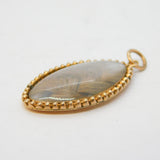 Georgian 9ct Rose Gold Woven Hair Set Mourning Pendant Antique c1790s