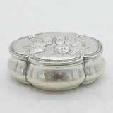 Victorian Sterling Silver Reynold's Angels Pill Box Antique 1897 Birmingham