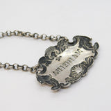 George III Sterling Silver Madeira Decanter Label Antique c1810s