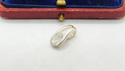 Sterling Silver Glass Paste Drop Charm Pendant Vintage c1970