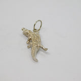 Sterling Silver Crocodile Or Alligator Charm Pendant Vintage c1970