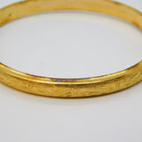 Art Deco Rolled Gold Floral Pattern Cuff Bangle Bracelet Antique c1920s