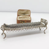 19th Century Chinese Sterling Silver Miniature Filigree Bench Antique c1880 AF