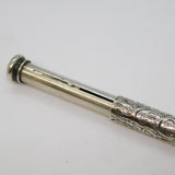 Victorian Sterling Silver Floral Pattern Propelling Pencil & Pen Antique c1890s