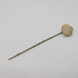 Victorian Silver Plated & Shell Set Stick Pin Antique c1890s