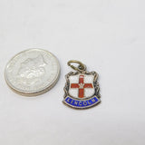 Sterling Silver Enamel Lincoln Souvenir Charm Pendant Vintage c1970