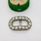 Victorian 'Silverite' & Paste Set Buckle Antique c1900