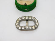 Victorian 'Silverite' & Paste Set Buckle Antique c1900