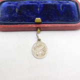 Sterling Silver Floral Drop Charm Pendant Vintage c1970