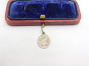 Sterling Silver Floral Drop Charm Pendant Vintage c1970