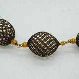 Georgian 22ct Yellow Gold & Woven Hair Mourning Necklace Antique c1790s