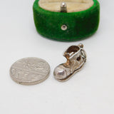 Sterling Silver Wedding in the Shoe Charm Pendant Vintage c1970