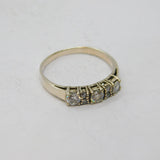 Sterling Silver 7 Spinel Set Half Eternity Ring Vintage c1970 Size P