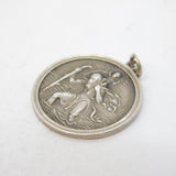 Sterling Silver St Christopher Travel Charm Pendant Vintage c1970s
