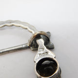 Scottish Sterling Silver & Citrine Penannular Brooch Vintage Edinburgh