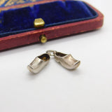 Sterling Silver Little Elf Shoes Charm Pendant Vintage c1970