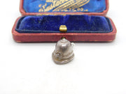Sterling Silver Police Helmet Traditional Charm Pendant Vintage c1970