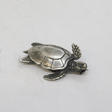 Sterling Silver Sea Turtle Brooch Pin Vintage c1970s