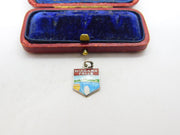 Sterling Silver and Enamel Niagara Falls Shield Charm Pendant Vintage c1970