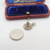 Sterling Silver Mexican Sombrero Charm Pendant Vintage c1970