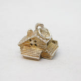 Sterling Silver Traditional Water Mills House Charm Pendant Vintage c1970