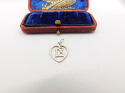 Sterling Silver Commemorative 18th Birthday Heart Charm Pendant Vintage c1970