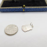 Sterling Silver & Enamel Clovelly Shield Charm Pendant Vintage c1970